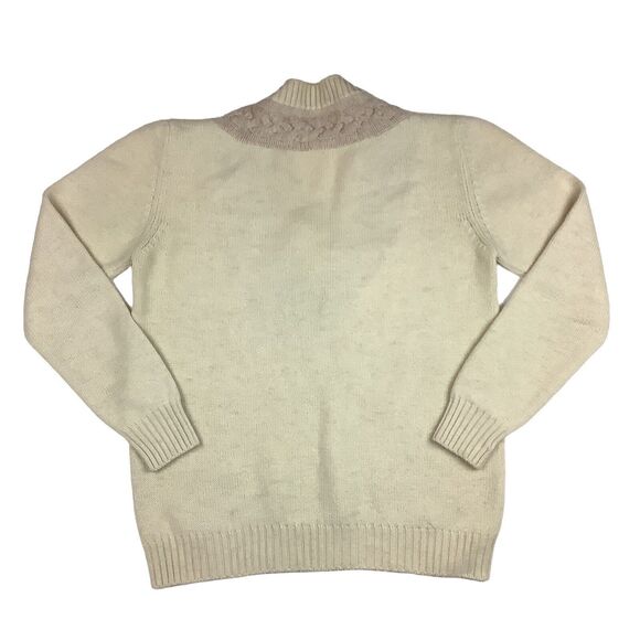 Neil Norman Collection Ivory Yellow Cream V-Neck Sweater Women's  M - L Wool - Picture 3 of 10